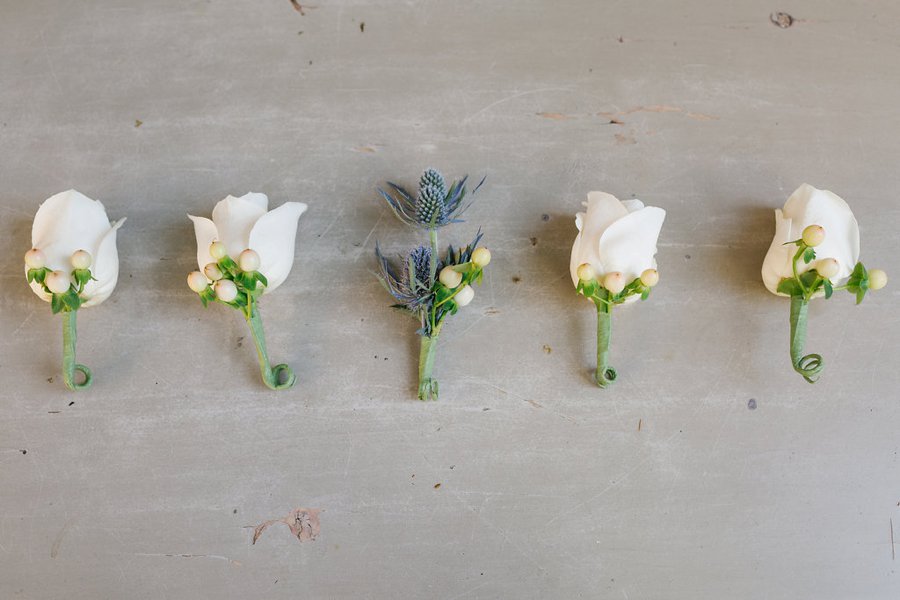 An Industrial Soft Blue & White Los Angeles Wedding via TheELD.com