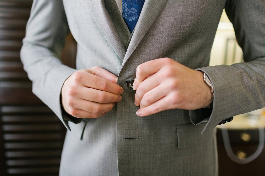 An Industrial Soft Blue & White Los Angeles Wedding via TheELD.com