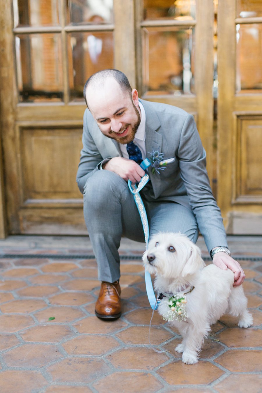 An Industrial Soft Blue & White Los Angeles Wedding via TheELD.com