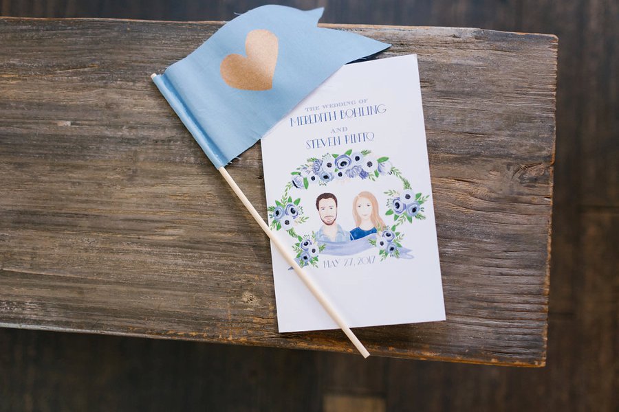 An Industrial Soft Blue & White Los Angeles Wedding via TheELD.com