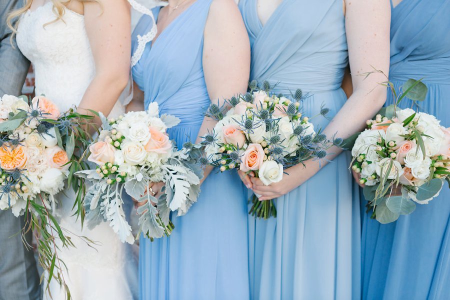 An Industrial Soft Blue & White Los Angeles Wedding via TheELD.com