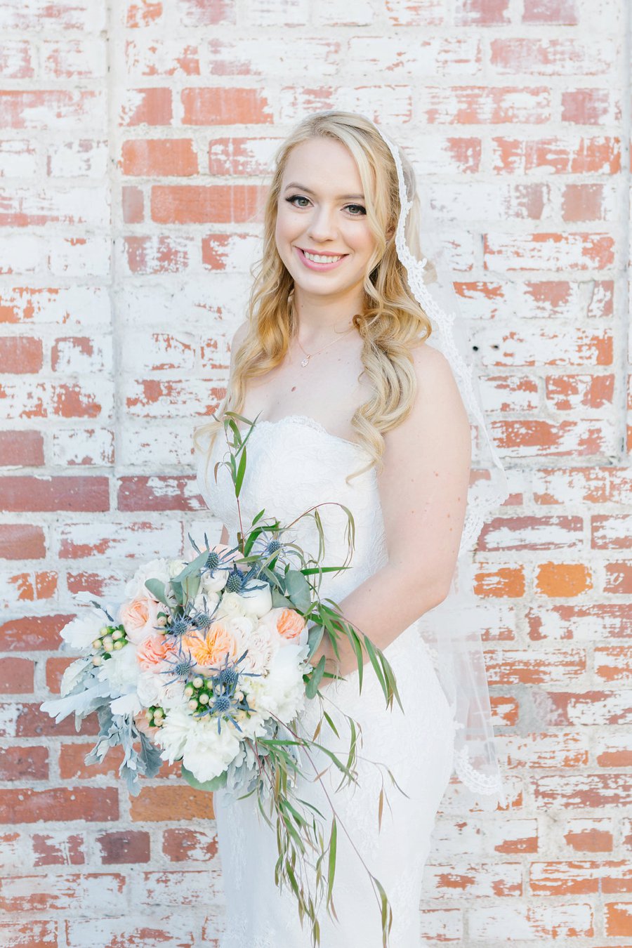 An Industrial Soft Blue & White Los Angeles Wedding via TheELD.com