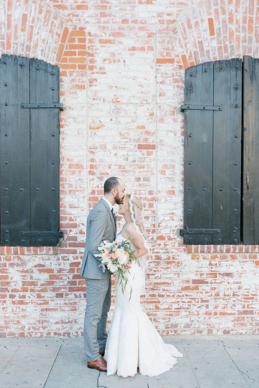 An Industrial Soft Blue & White Los Angeles Wedding via TheELD.com