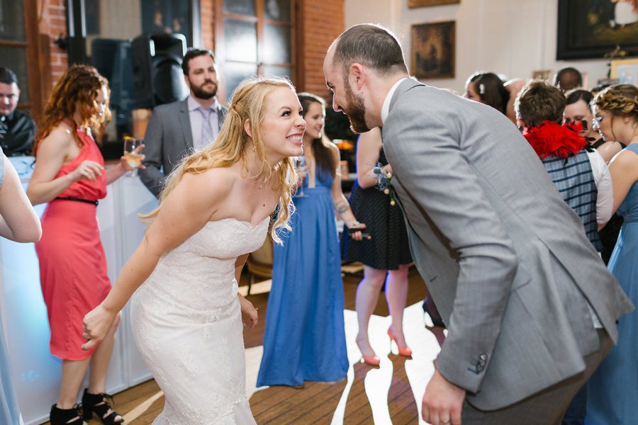 An Industrial Soft Blue & White Los Angeles Wedding via TheELD.com