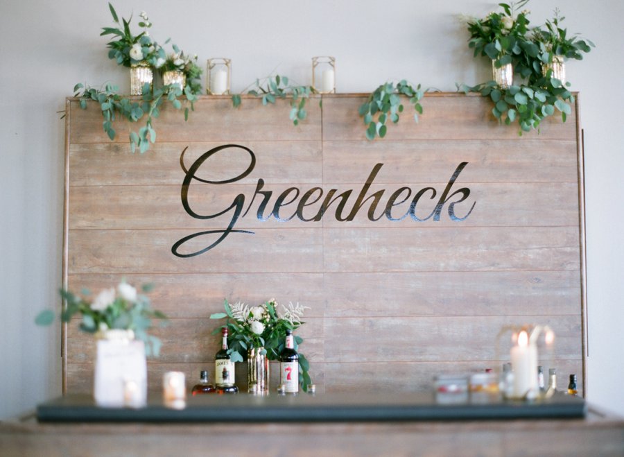 A Peach & Green Boho Ballroom Wedding via TheELD.com