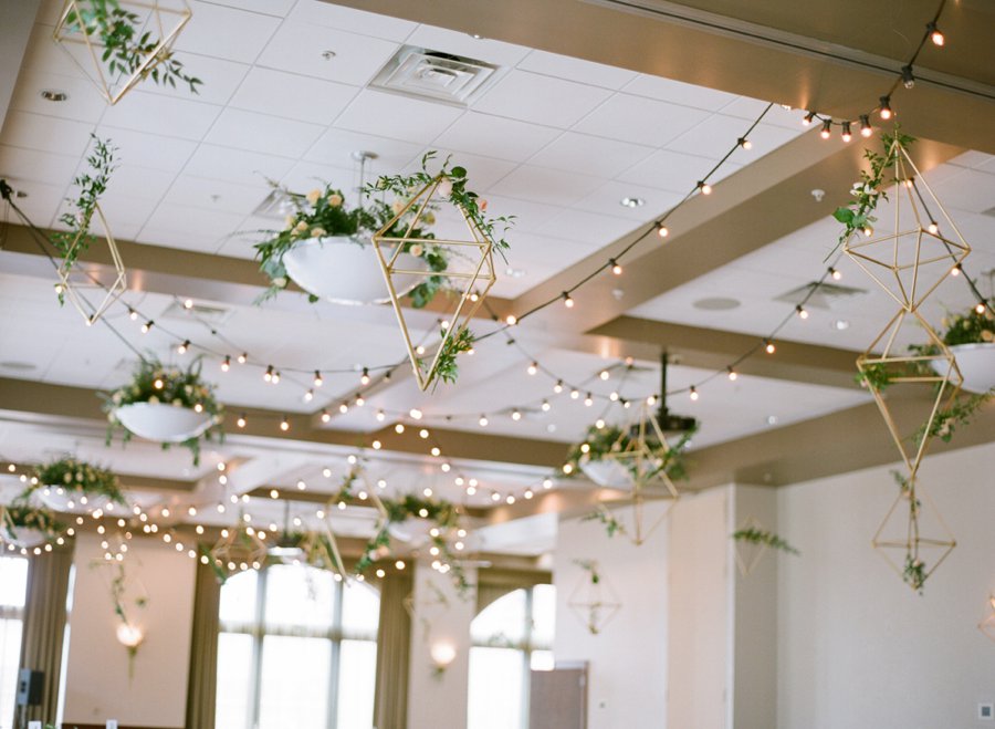 A Peach & Green Boho Ballroom Wedding via TheELD.com