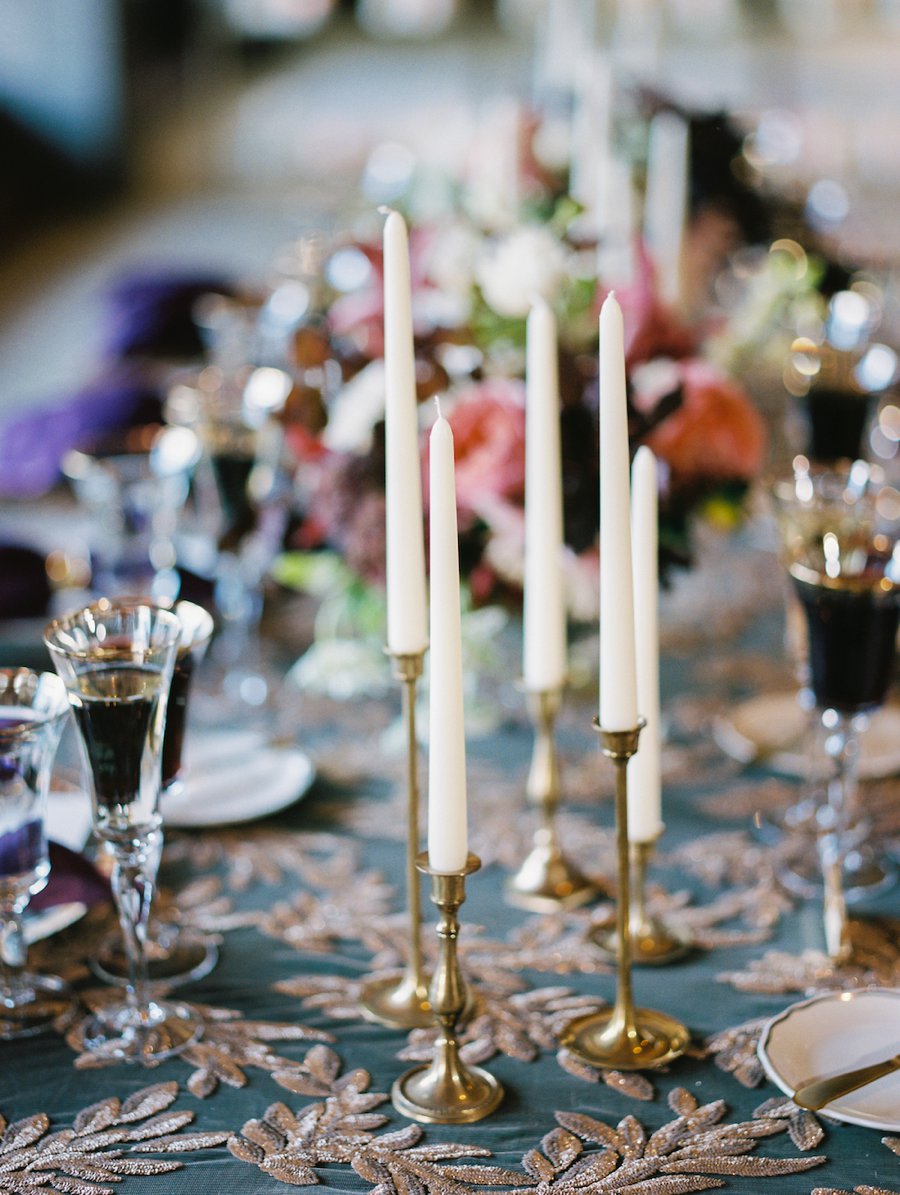 Elegant Emerald & Purple Black Tie Wedding Ideas via TheELD.com