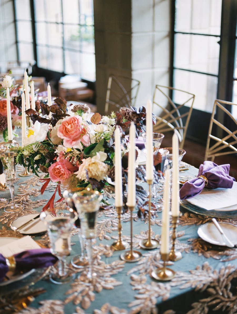 Elegant Emerald & Purple Black Tie Wedding Ideas via TheELD.com