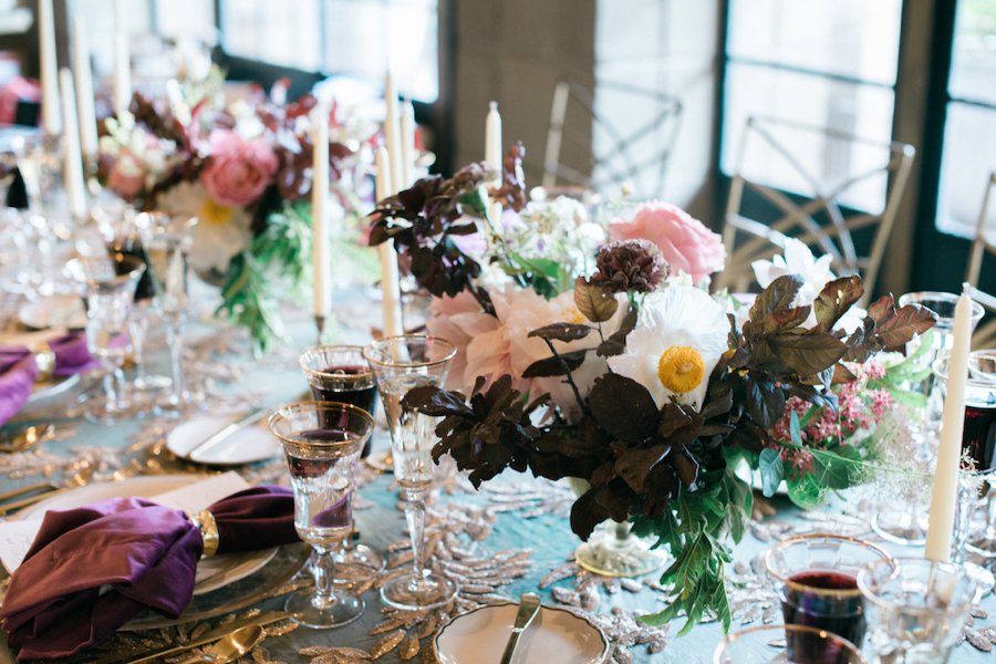 Elegant Emerald & Purple Black Tie Wedding Ideas via TheELD.com