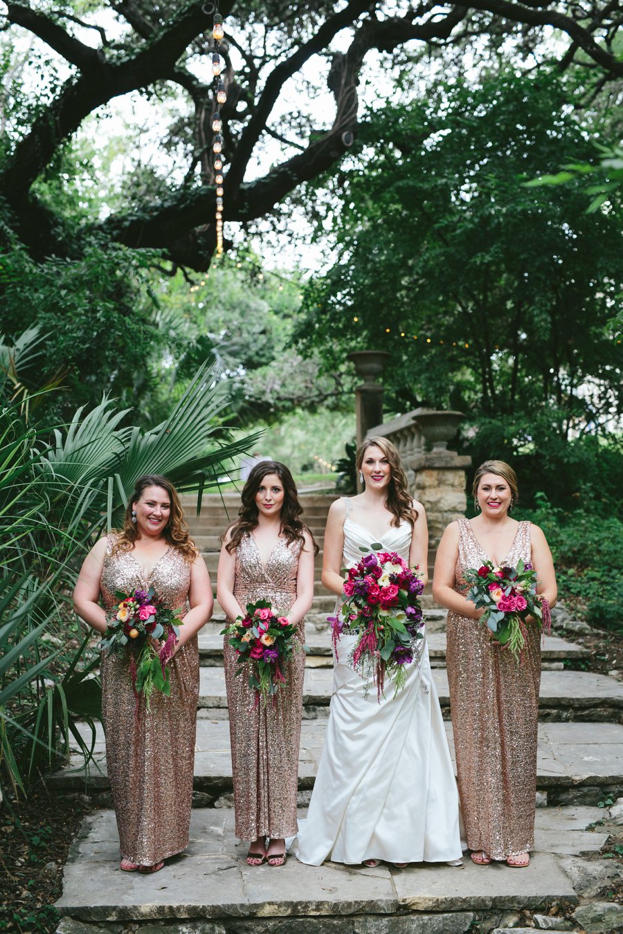 A Pink & Purple Outdoor Texas Garden Wedding via TheELD.com