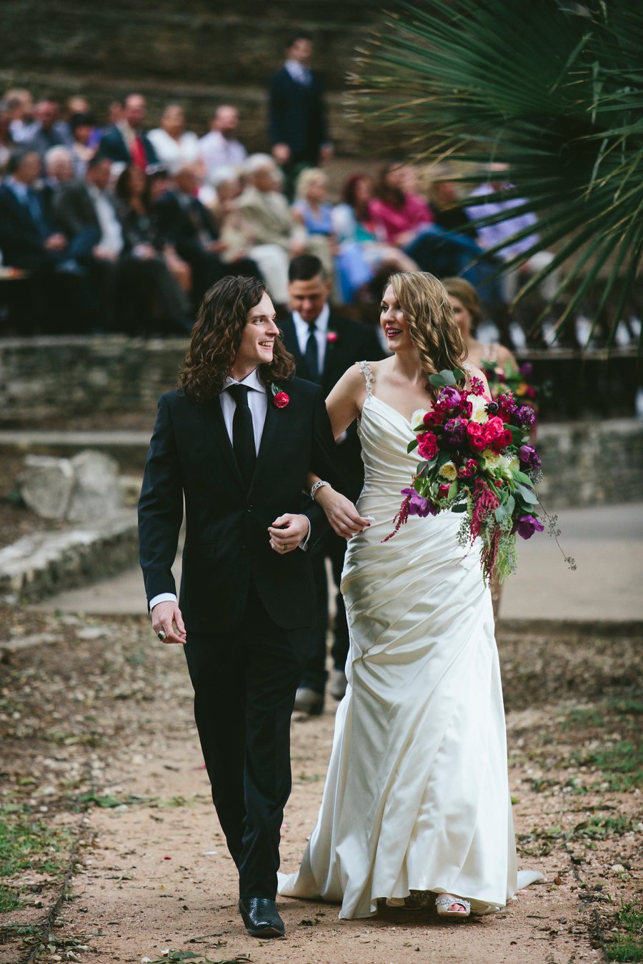 A Pink & Purple Outdoor Texas Garden Wedding via TheELD.com