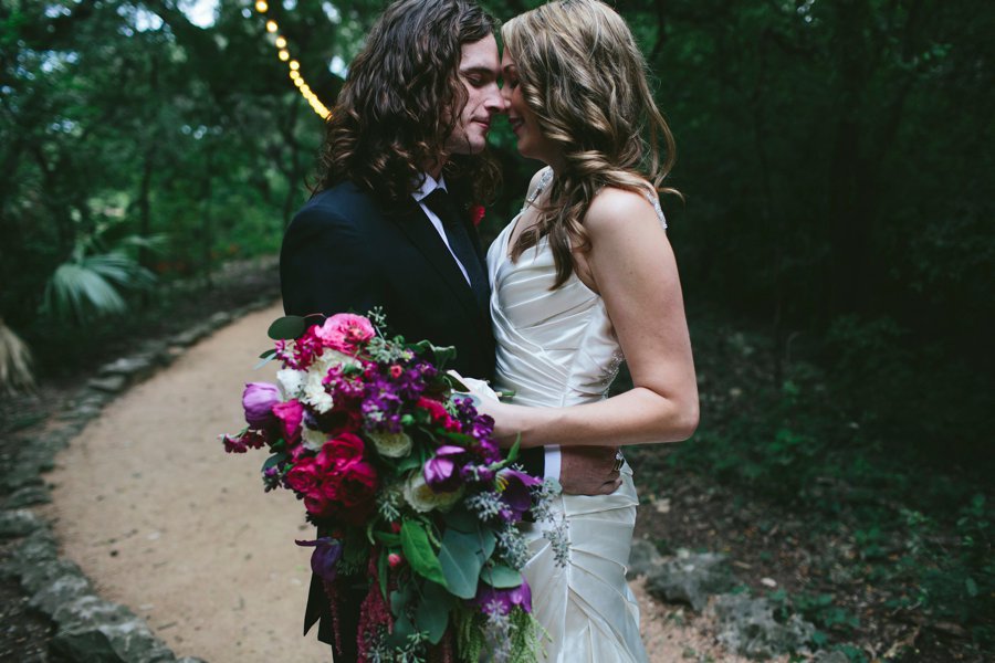 A Pink & Purple Outdoor Texas Garden Wedding via TheELD.com