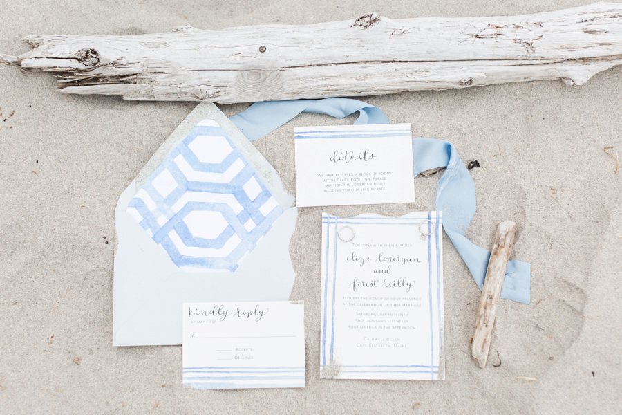 Soft Blue Coastal Maine Wedding Ideas via TheELD.com