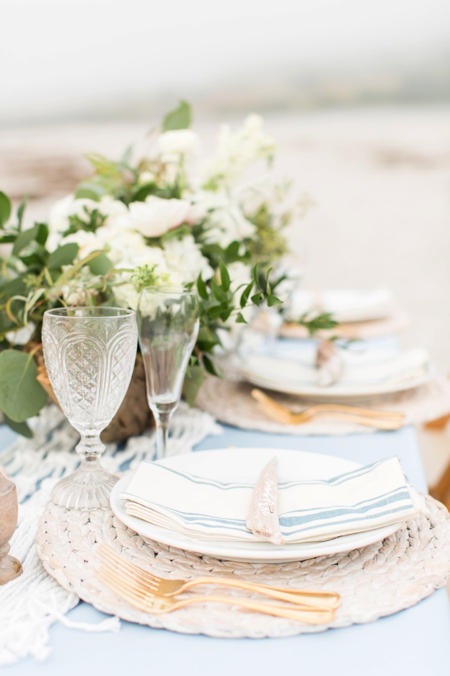 Soft Blue Coastal Maine Wedding Ideas via TheELD.com