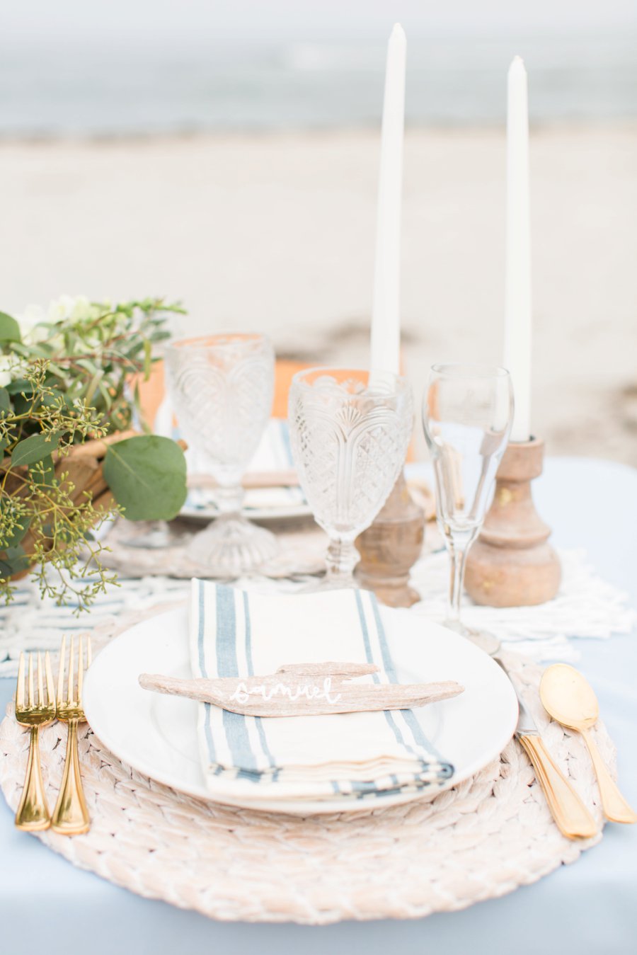 Soft Blue Coastal Maine Wedding Ideas via TheELD.com