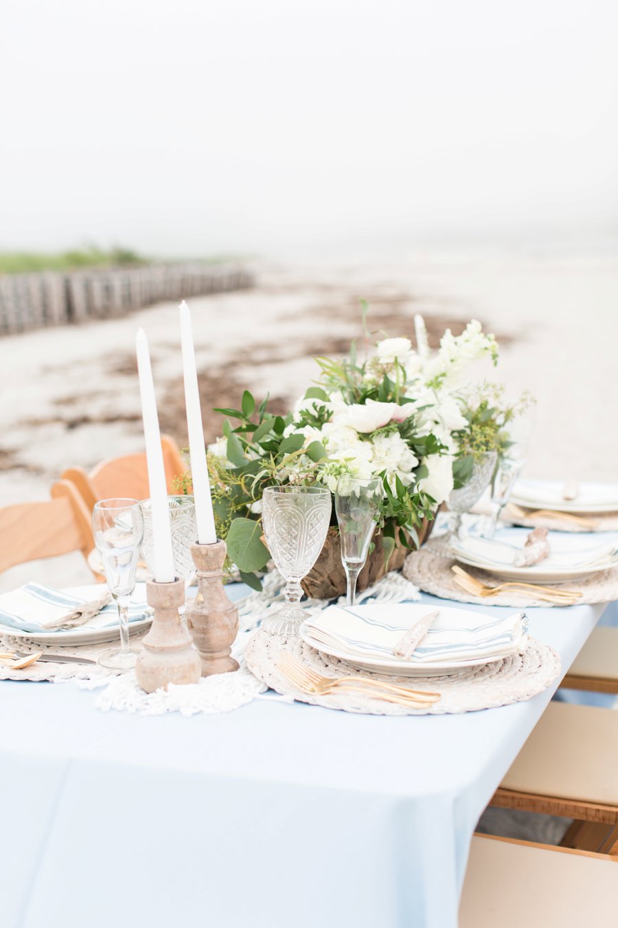 Soft Blue Coastal Maine Wedding Ideas via TheELD.com