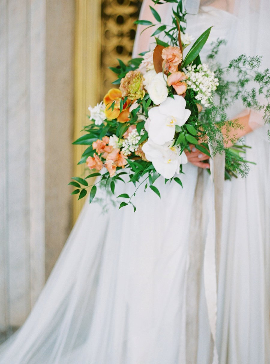 Romantic Peach & Orange Autumn Inspired Wedding Ideas via TheELD.com