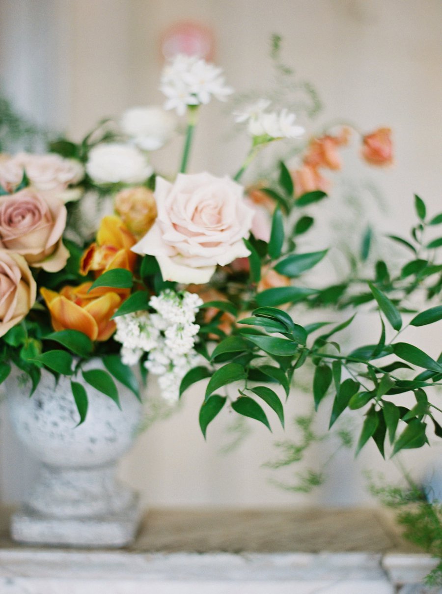 Romantic Peach & Orange Autumn Inspired Wedding Ideas via TheELD.com