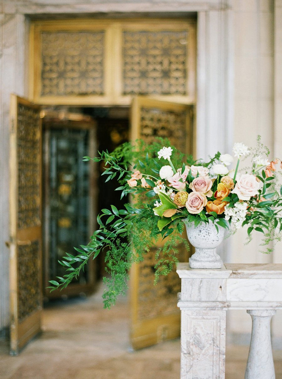 Romantic Peach & Orange Autumn Inspired Wedding Ideas via TheELD.com