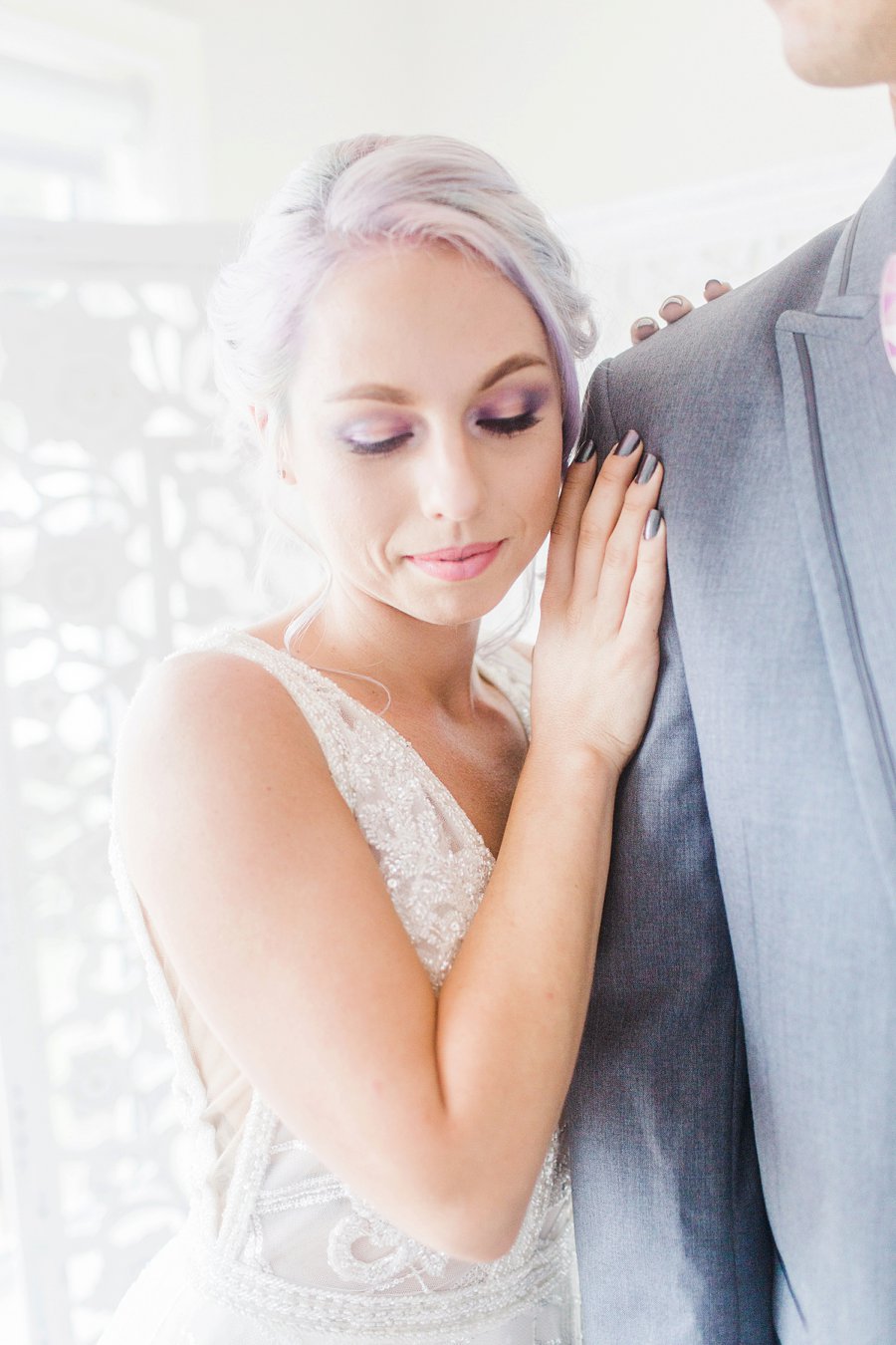 Modern Pink & Purple Iridescent Wedding Ideas via TheELD.com