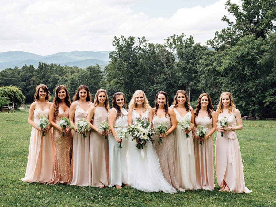 A Romantic Rustic White, Blush, & Blue Asheville Wedding via TheELD.com