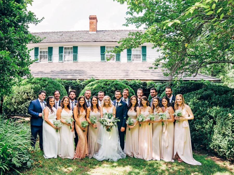 A Romantic Rustic White, Blush, & Blue Asheville Wedding via TheELD.com