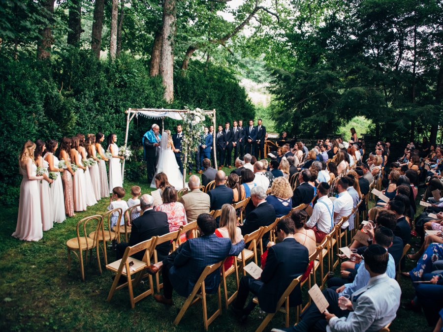 A Romantic Rustic White, Blush, & Blue Asheville Wedding via TheELD.com