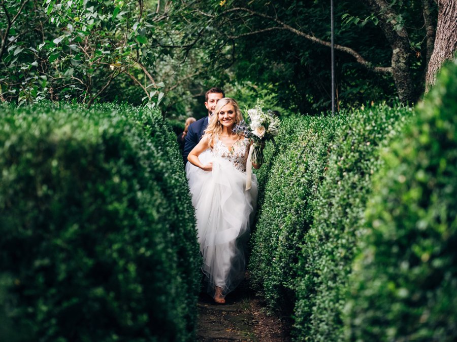 A Romantic Rustic White, Blush, & Blue Asheville Wedding via TheELD.com