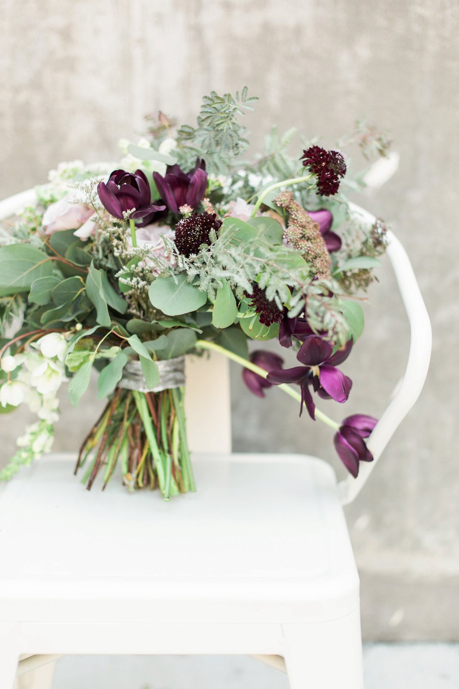 Elegant Amethyst & Marble Industrial Wedding Ideas via TheELD.com