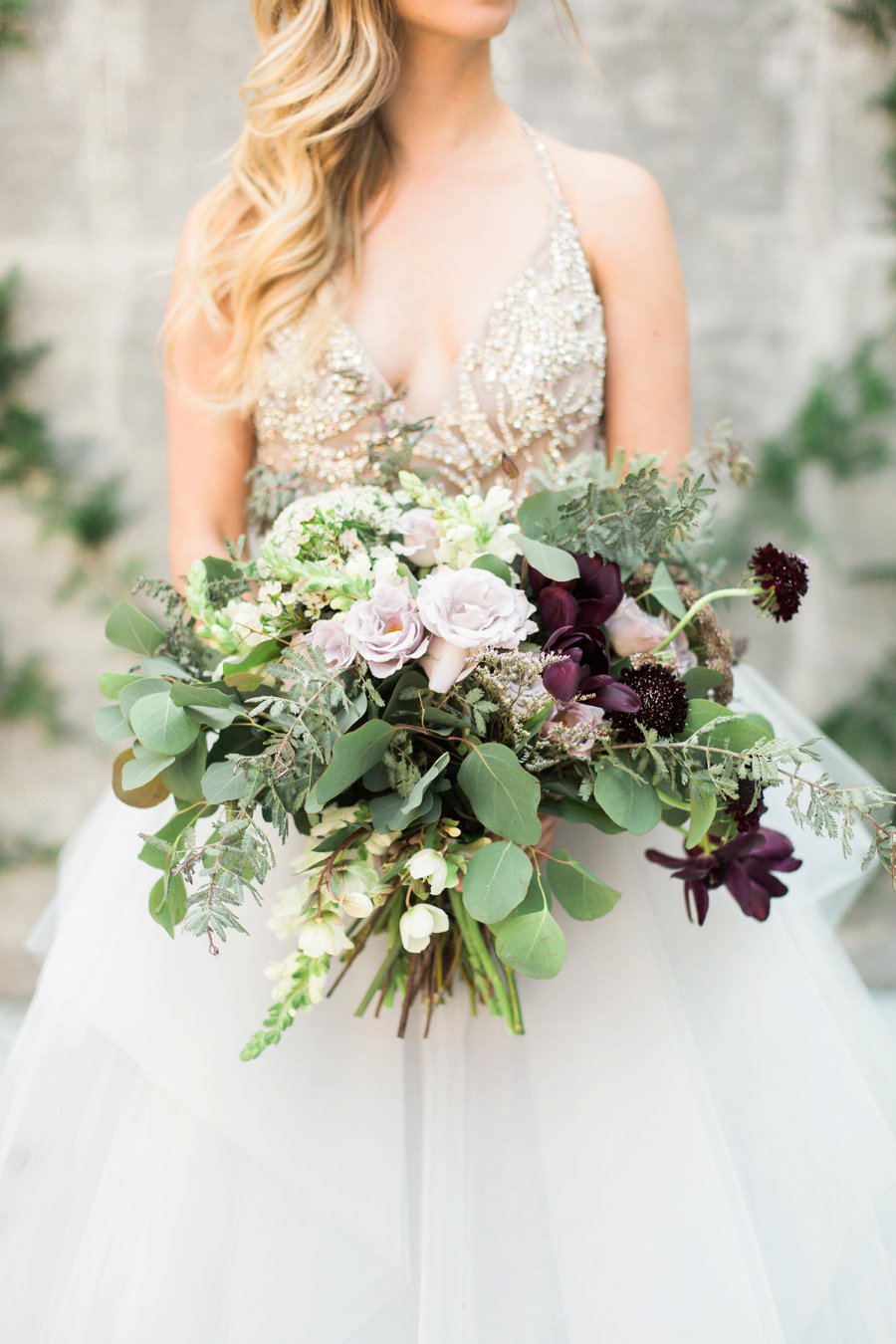 Elegant Amethyst & Marble Industrial Wedding Ideas via TheELD.com