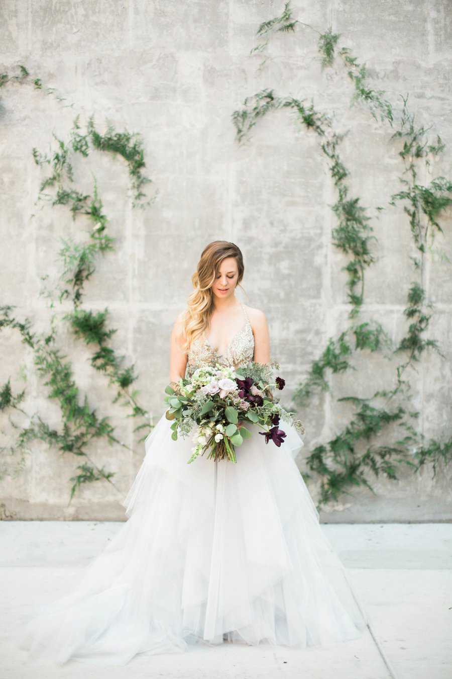 Elegant Amethyst & Marble Industrial Wedding Ideas via TheELD.com