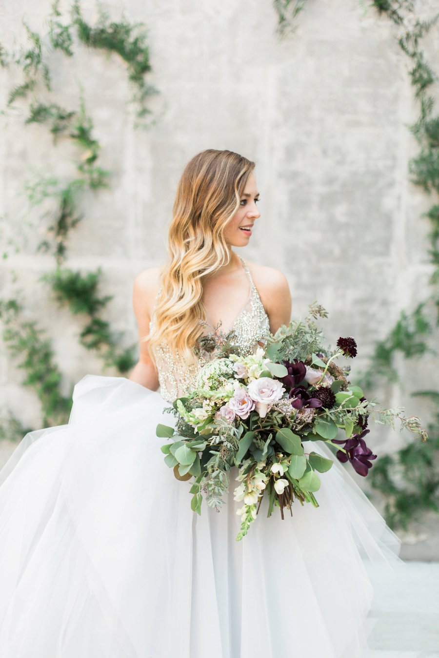 Elegant Amethyst & Marble Industrial Wedding Ideas via TheELD.com