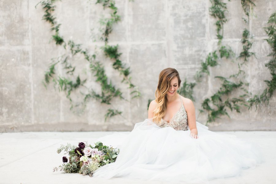 Elegant Amethyst & Marble Industrial Wedding Ideas via TheELD.com