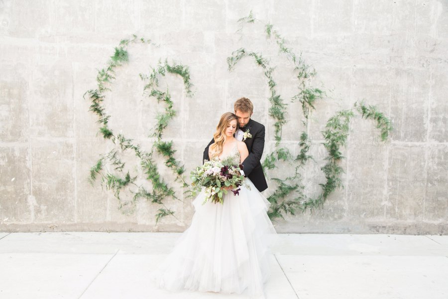 Elegant Amethyst & Marble Industrial Wedding Ideas via TheELD.com