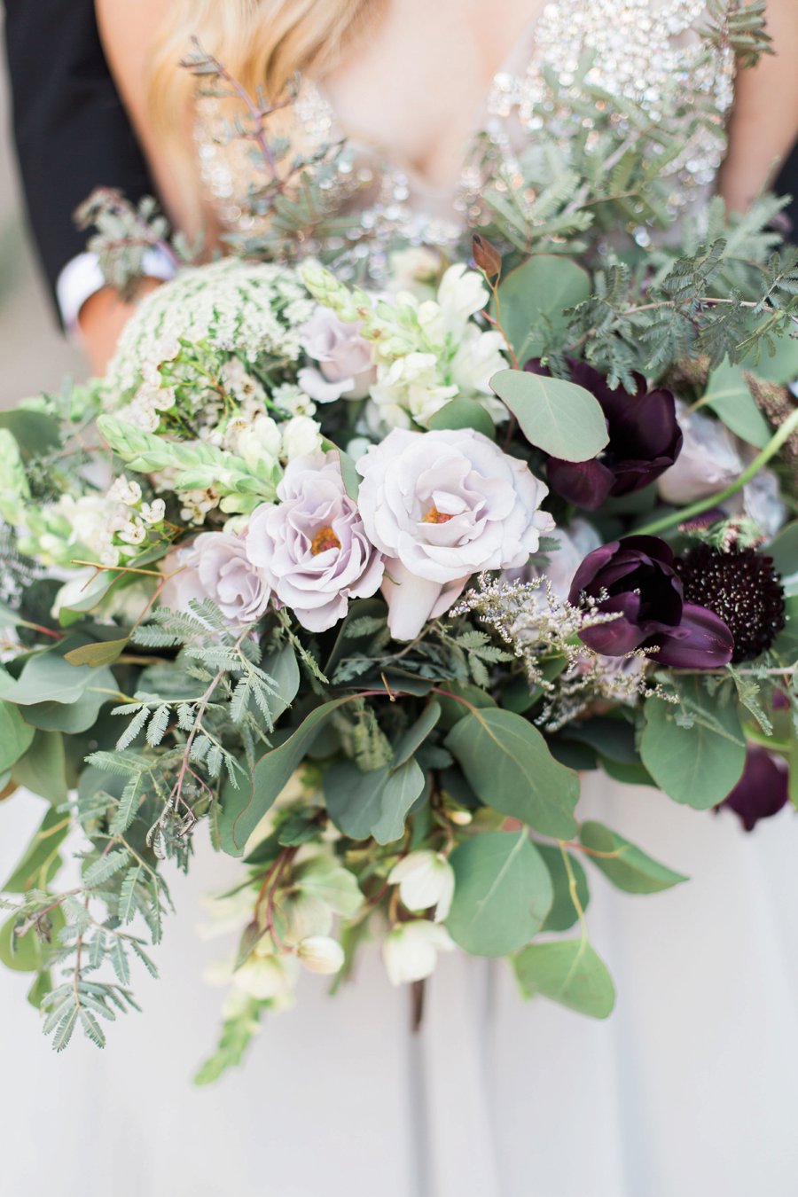 Elegant Amethyst & Marble Industrial Wedding Ideas via TheELD.com