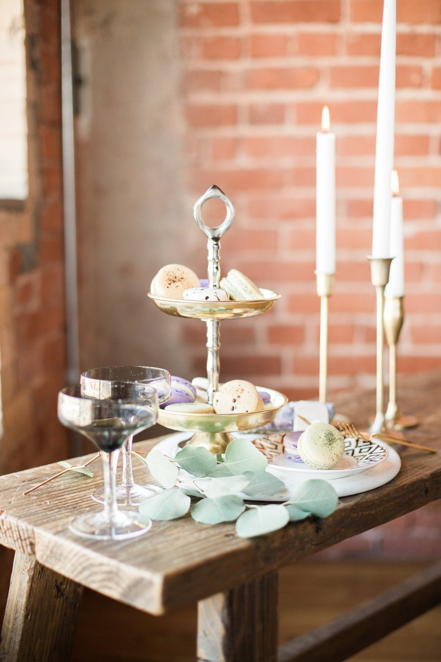 Elegant Amethyst & Marble Industrial Wedding Ideas via TheELD.com