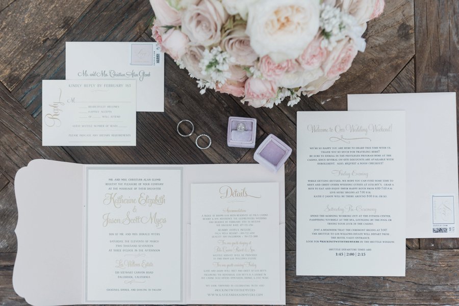 A Romantic Blush & Gold California Wedding via TheELD.com