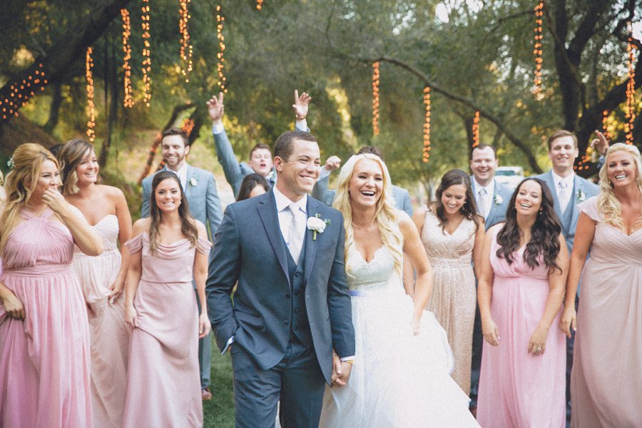 A Romantic Blush & Gold California Wedding via TheELD.com