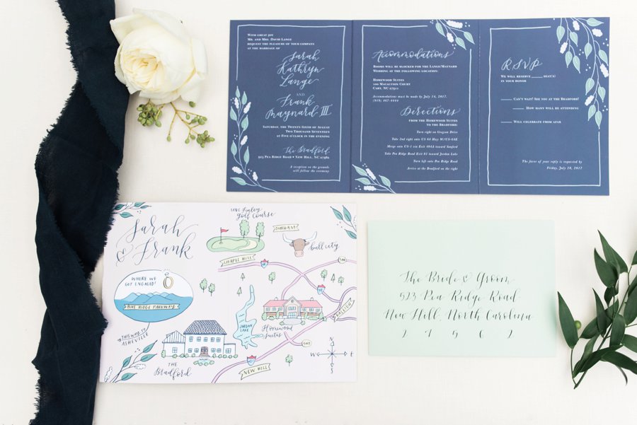 An Elegant Navy & White North Carolina Wedding via TheELD.com