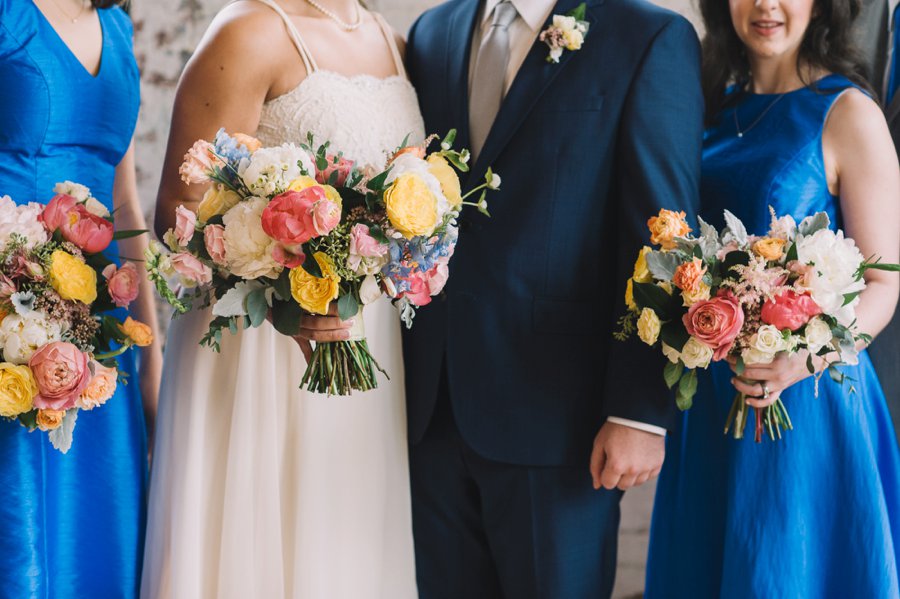 An Elegant Industrial Yellow, Grey, & Blue Charleston Wedding via TheELD.com