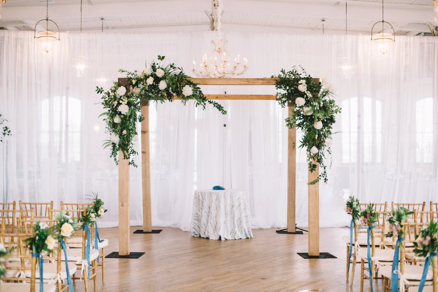 An Elegant Industrial Yellow, Grey, & Blue Charleston Wedding via TheELD.com