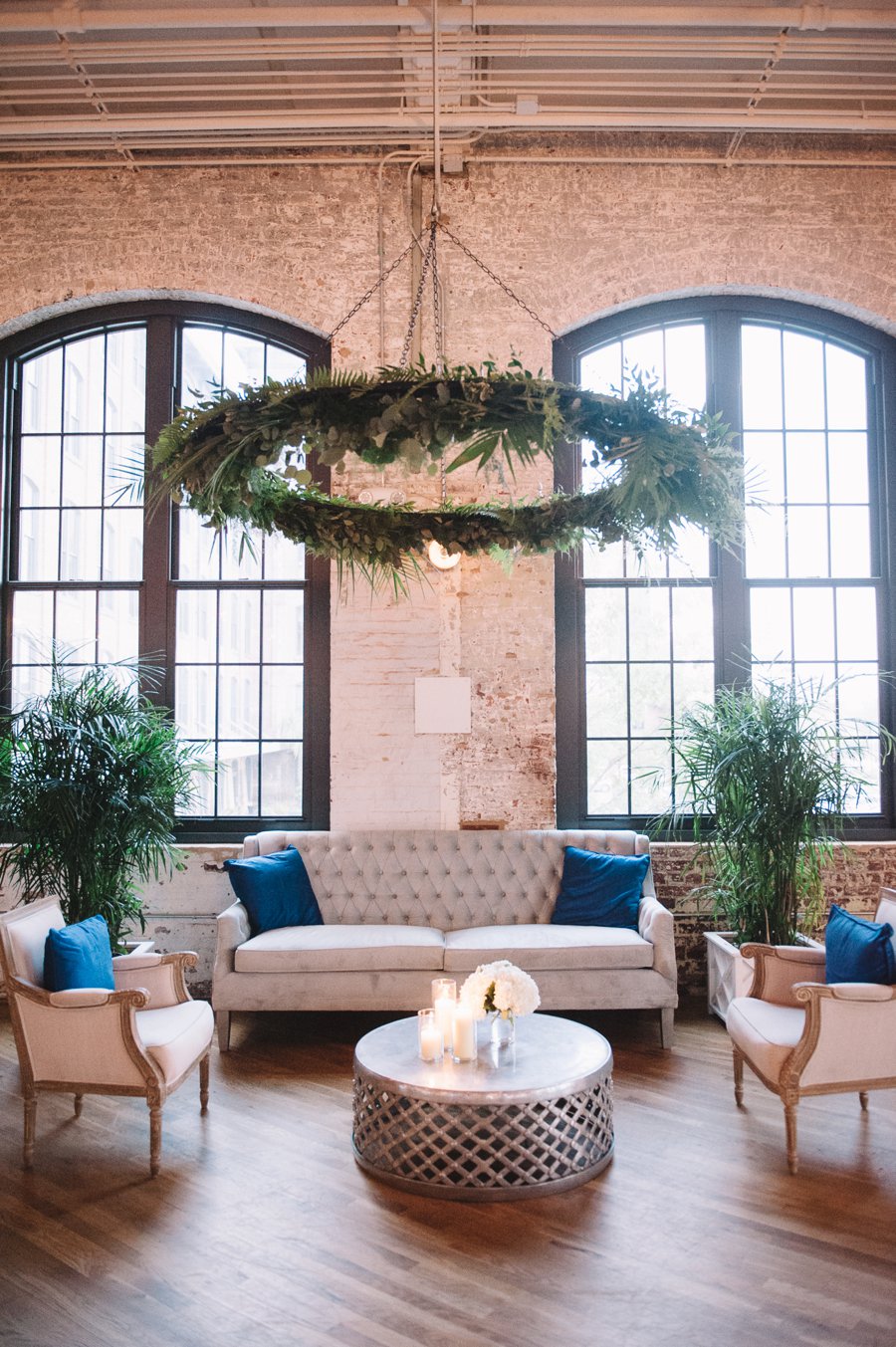 An Elegant Industrial Yellow, Grey, & Blue Charleston Wedding via TheELD.com