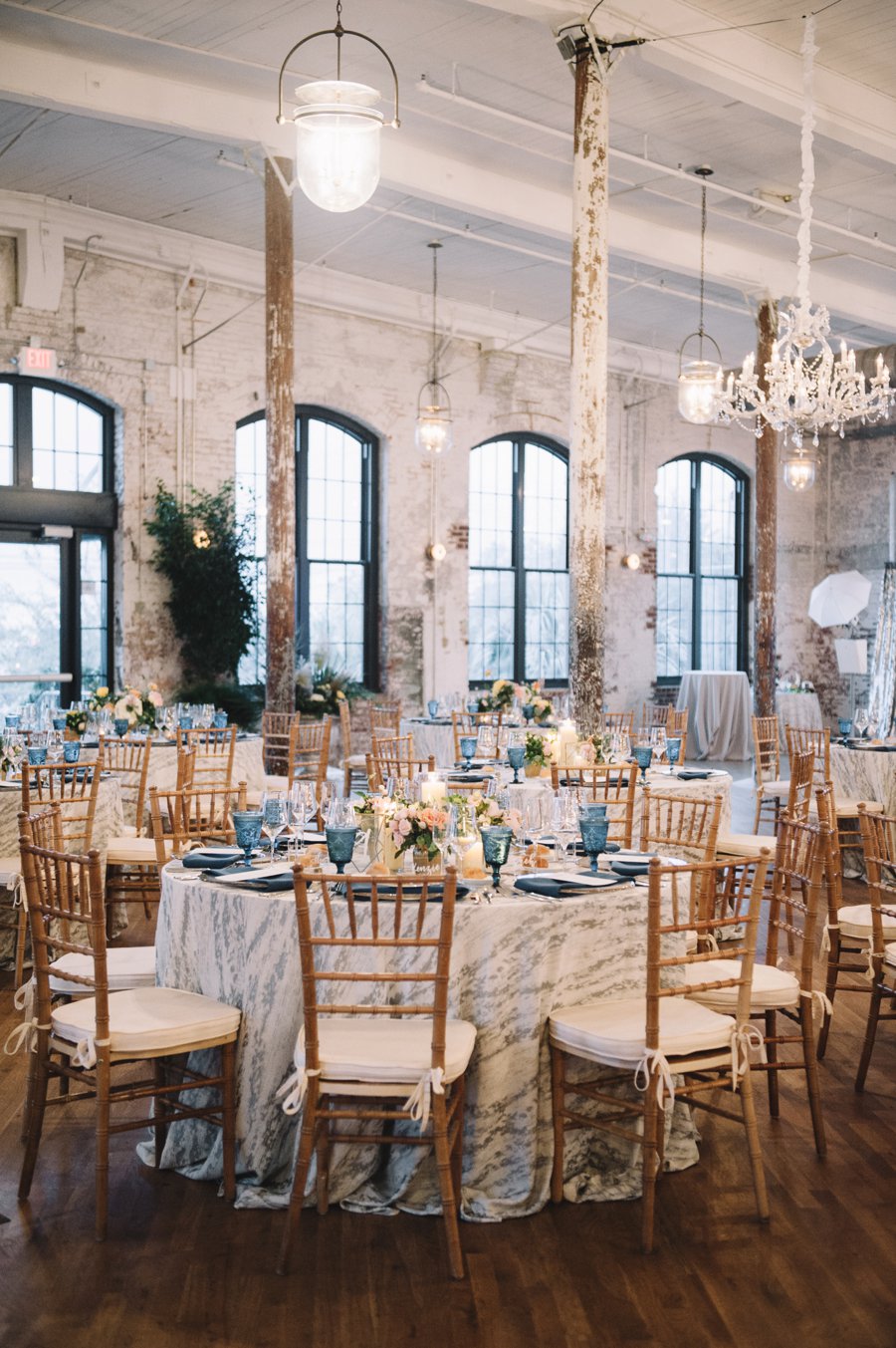 An Elegant Industrial Yellow, Grey, & Blue Charleston Wedding via TheELD.com