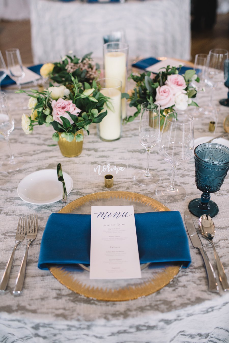 An Elegant Industrial Yellow, Grey, & Blue Charleston Wedding via TheELD.com