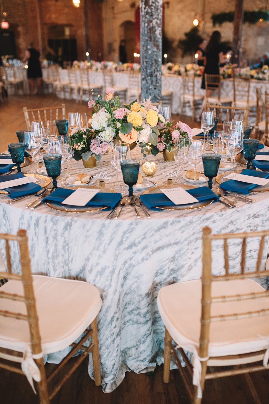 An Elegant Industrial Yellow, Grey, & Blue Charleston Wedding via TheELD.com