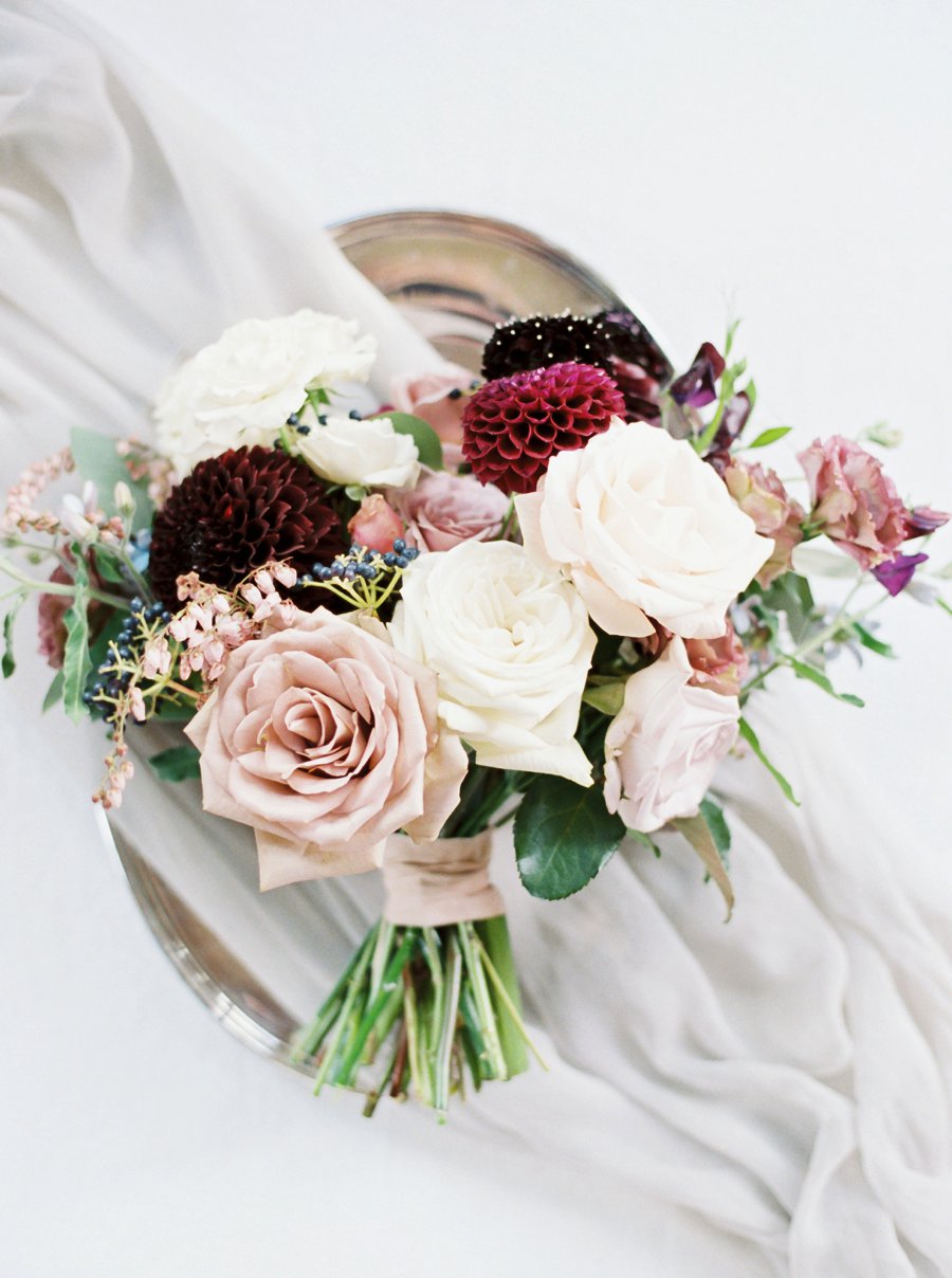 A Burgundy & Blush Elegant Rustic Colorado Wedding via TheELD.com