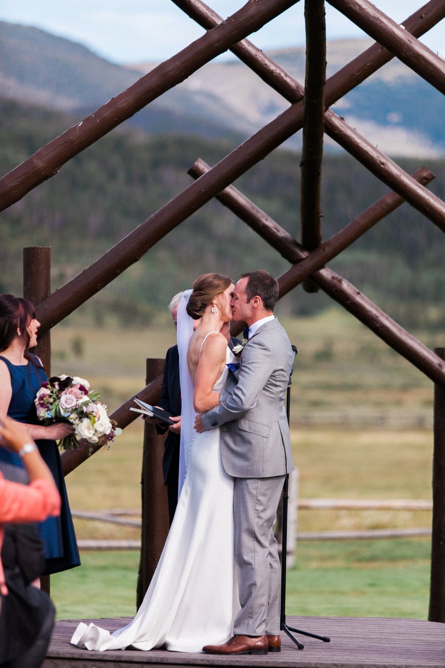 A Burgundy & Blush Elegant Rustic Colorado Wedding via TheELD.com