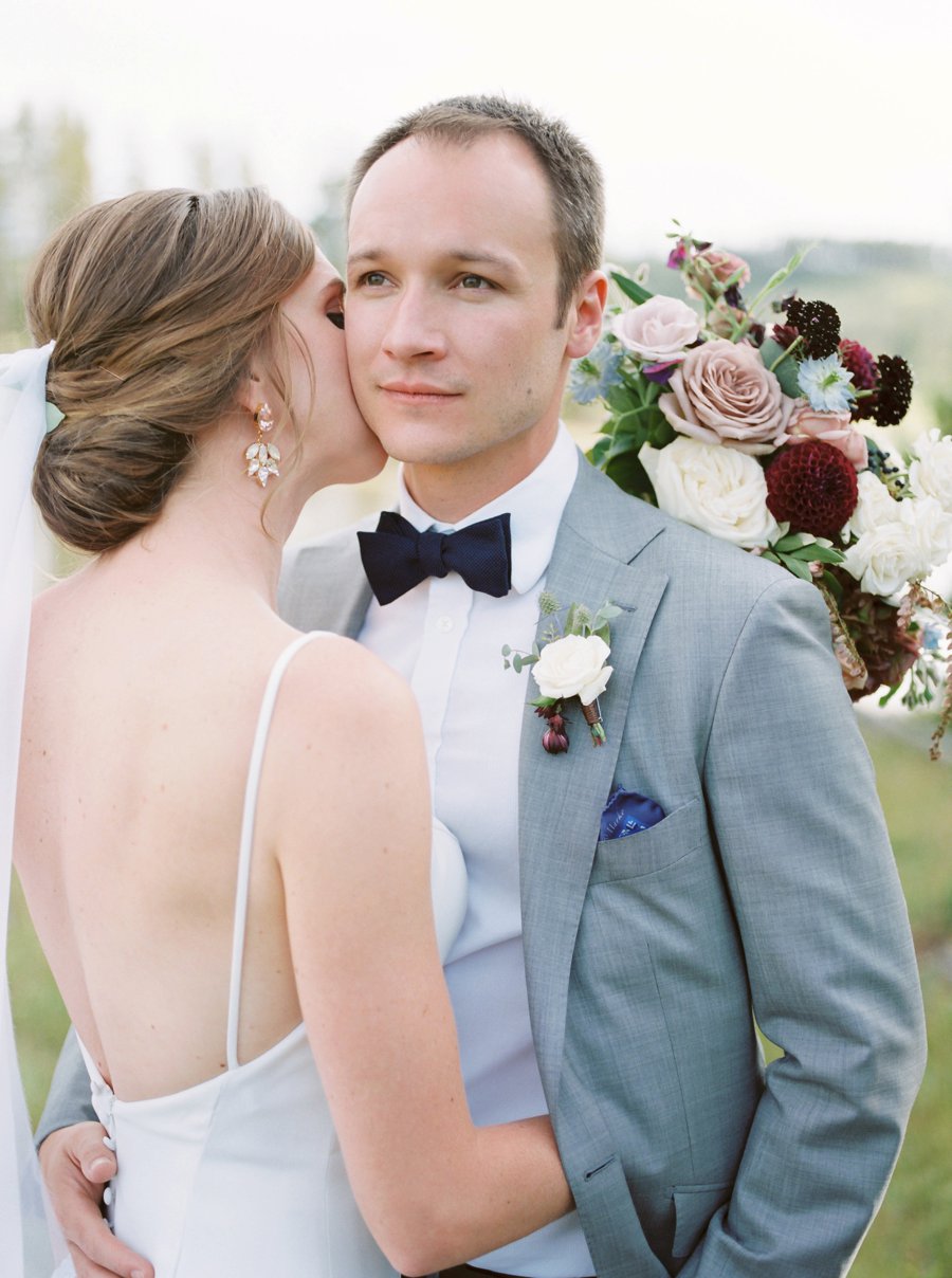 A Burgundy & Blush Elegant Rustic Colorado Wedding via TheELD.com