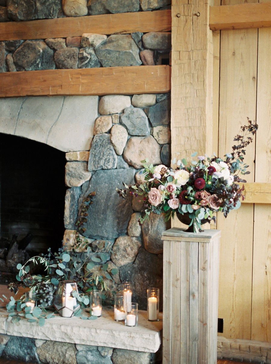 A Burgundy & Blush Elegant Rustic Colorado Wedding via TheELD.com