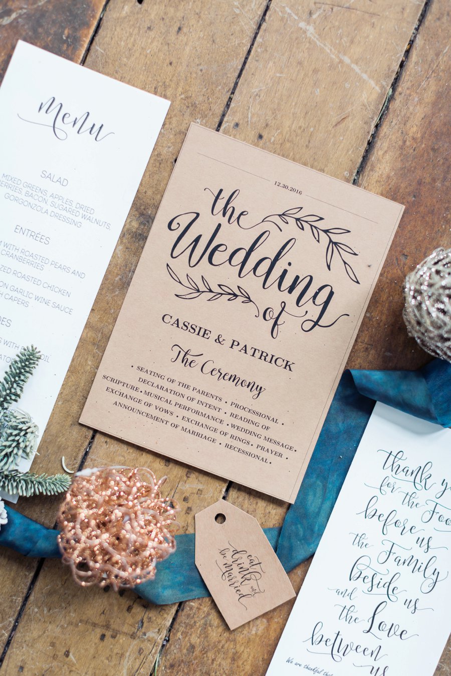 A Blush & Navy Rustic Industrial Michigan Wedding via TheELD.com